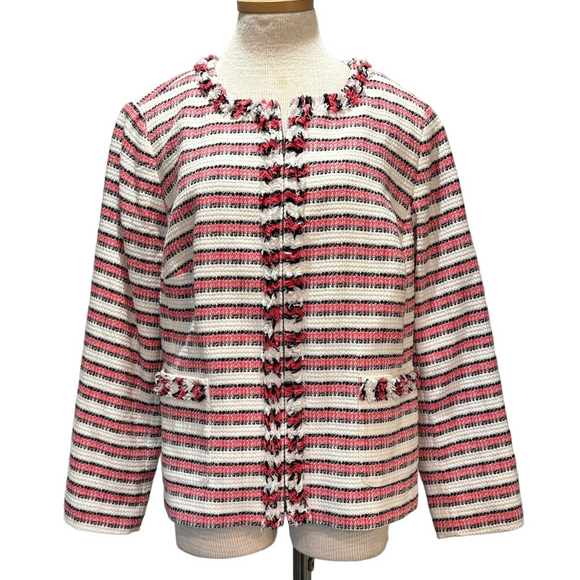 Talbots Jackets & Blazers - Talbots sz 16W cream, pink, & black blazer